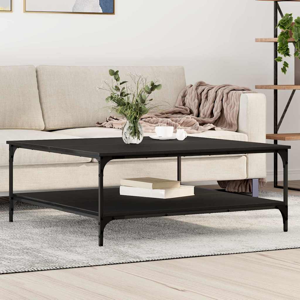 Masă de cafea Stejar negru 100 x 100 x 40 cm Lemn compozit GartenMobel Dekor