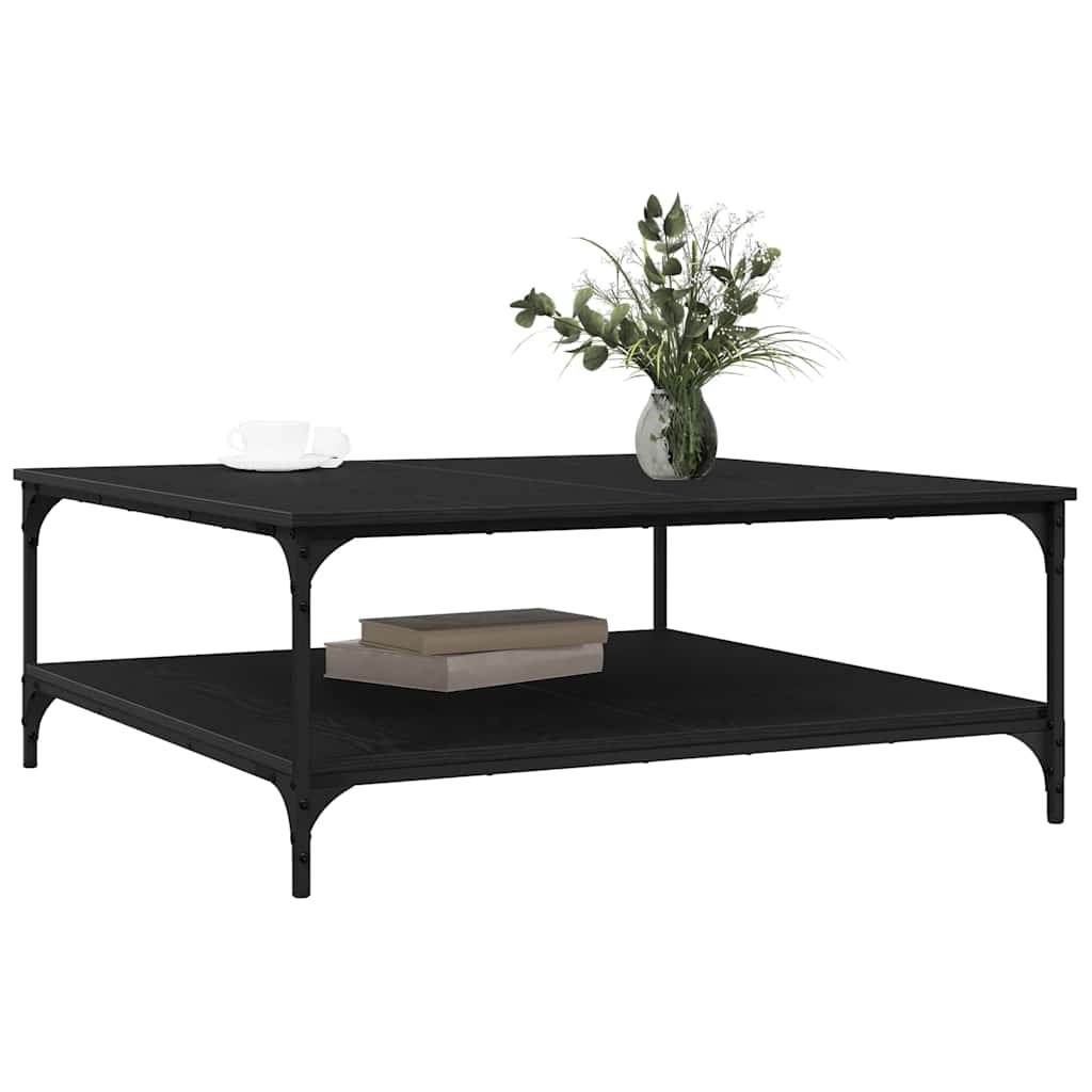 Masă de cafea Stejar negru 100 x 100 x 40 cm Lemn compozit GartenMobel Dekor