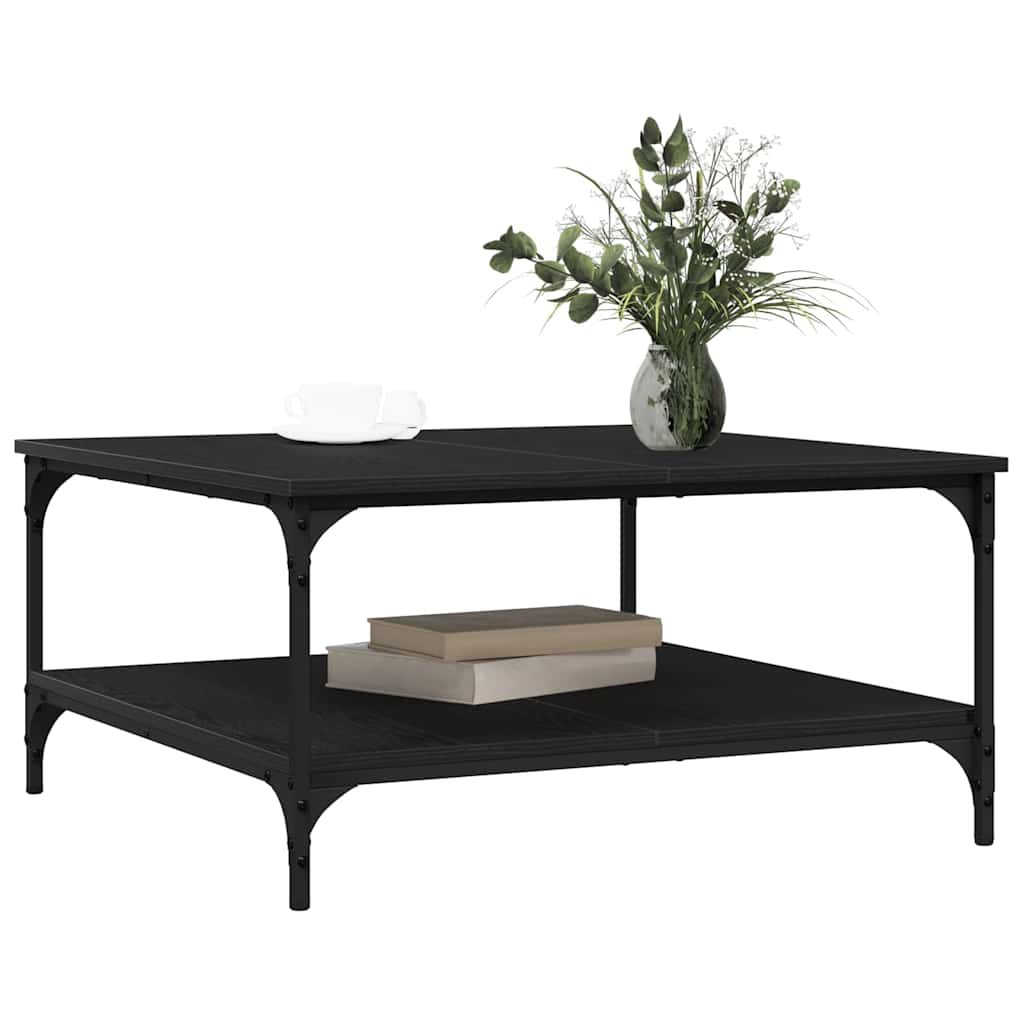 Masă de cafea Stejar negru 80 x 80 x 40 cm Lemn compozit GartenMobel Dekor