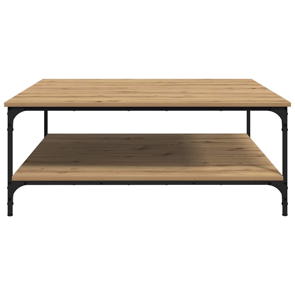 Masă de cafea stejar artizanal 100 x 100 x 40 cm Lemn compozit GartenMobel Dekor
