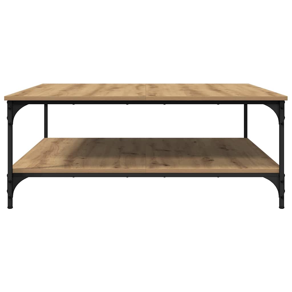 Masă de cafea stejar artizanal 100 x 100 x 40 cm Lemn compozit GartenMobel Dekor