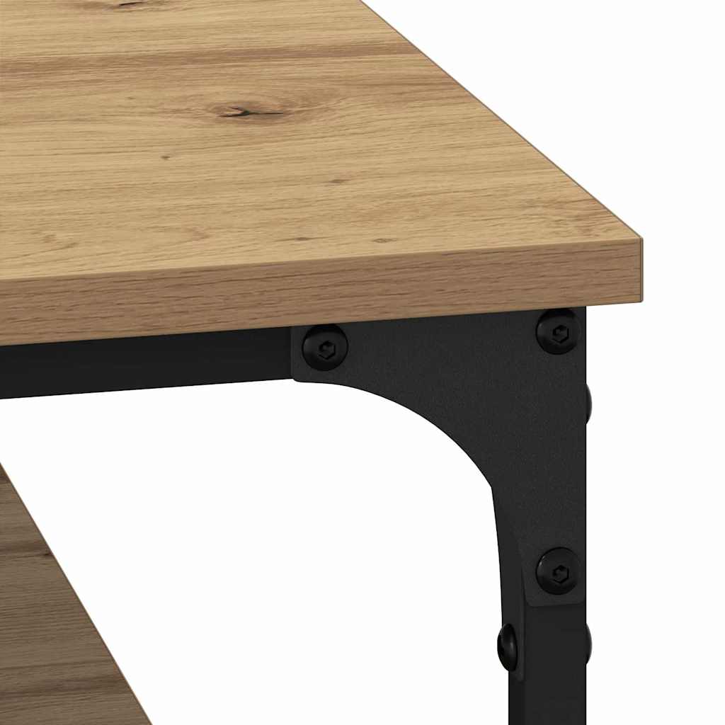 Masă de cafea stejar artizanal 100 x 100 x 40 cm Lemn compozit GartenMobel Dekor