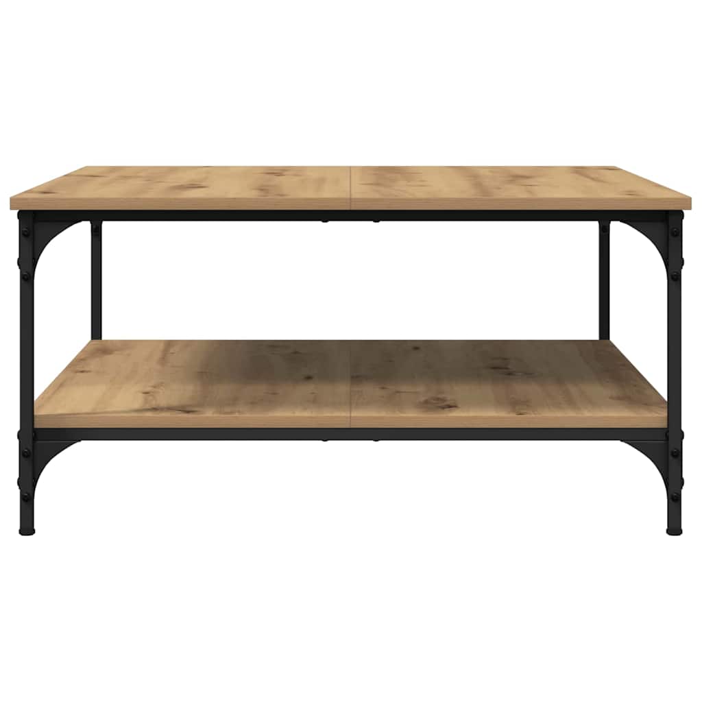 Masă de cafea stejar artizanal 80 x 80 x 40 cm Lemn compozit GartenMobel Dekor