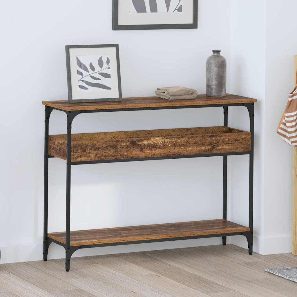 Masă de consolă Lemn vechi 100 x 29 x 75 cm Lemn compozit GartenMobel Dekor