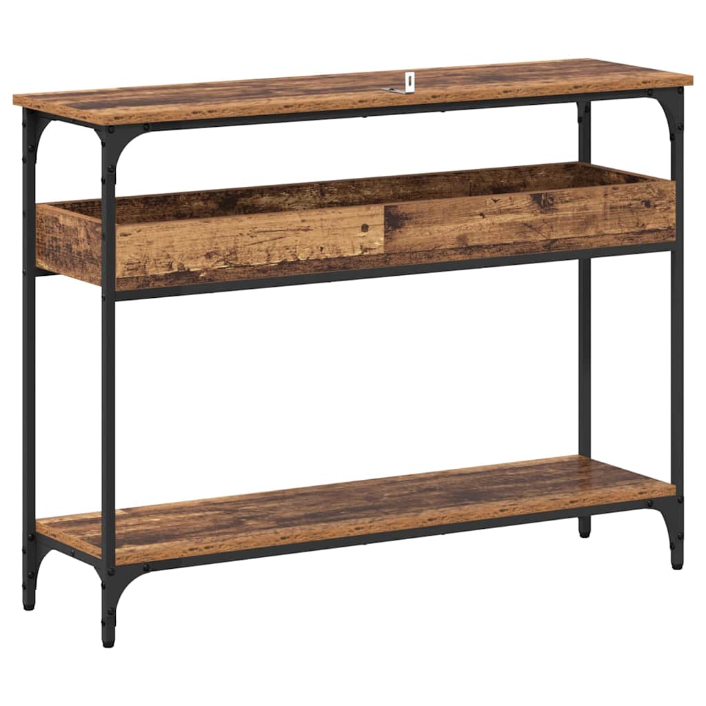 Masă de consolă Lemn vechi 100 x 29 x 75 cm Lemn compozit GartenMobel Dekor