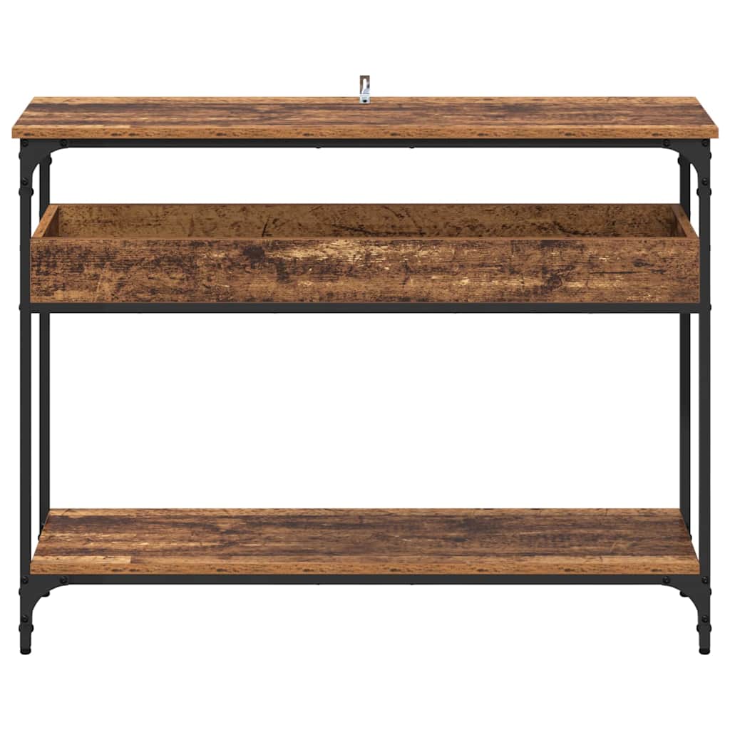 Masă de consolă Lemn vechi 100 x 29 x 75 cm Lemn compozit GartenMobel Dekor