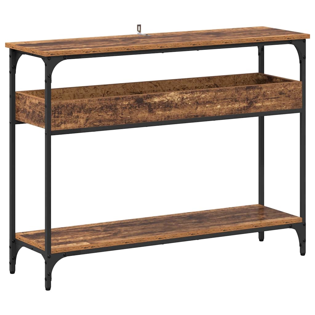 Masă de consolă Lemn vechi 100 x 29 x 75 cm Lemn compozit GartenMobel Dekor