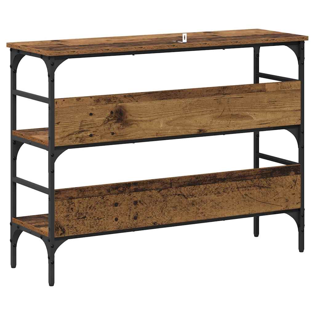 Masă de consolă Lemn vechi 100 x 32 x 75 cm Lemn compozit GartenMobel Dekor