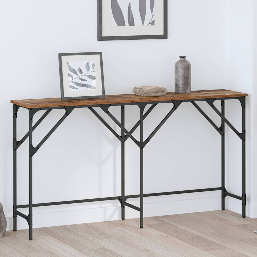 Masă de consolă Lemn vechi 140 x 29 x 75 cm Lemn compozit GartenMobel Dekor