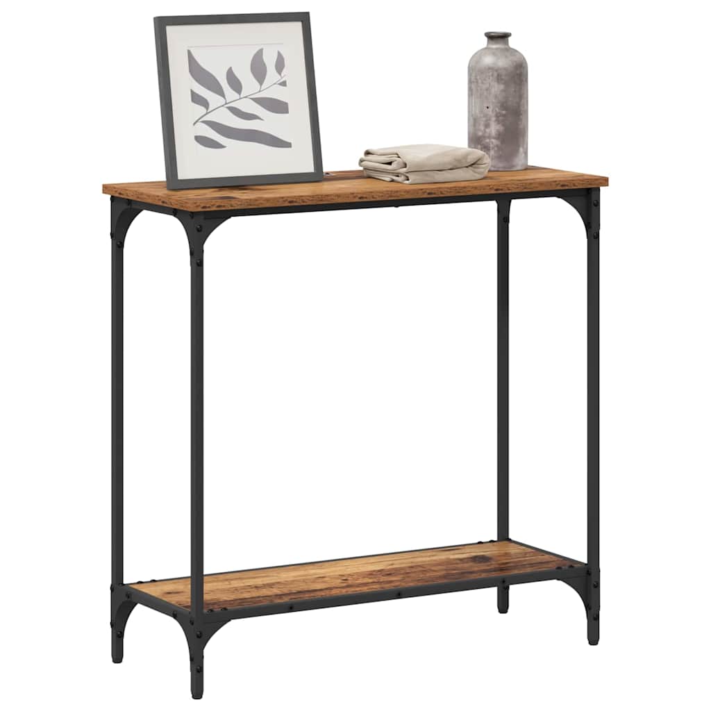 Masă de consolă Lemn vechi 75 x 30.5 x 75 cm Lemn compozit GartenMobel Dekor