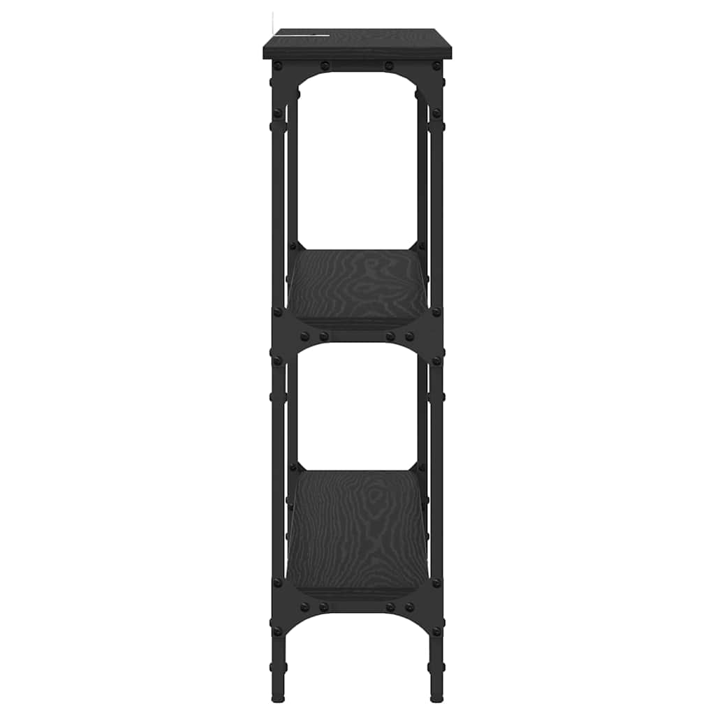 Masă de consolă Stejar negru 100 x 22.5 x 75 cm Lemn compozit GartenMobel Dekor