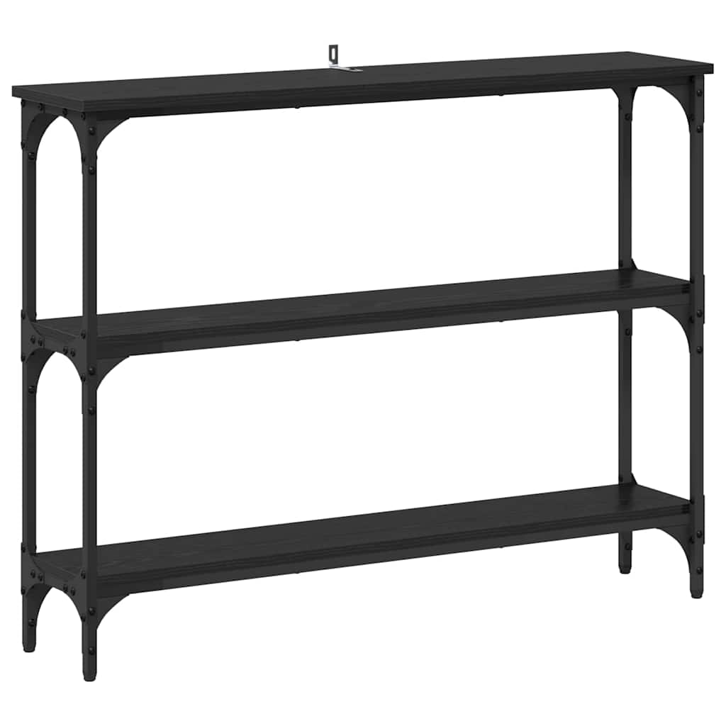 Masă de consolă Stejar negru 100 x 22.5 x 75 cm Lemn compozit GartenMobel Dekor