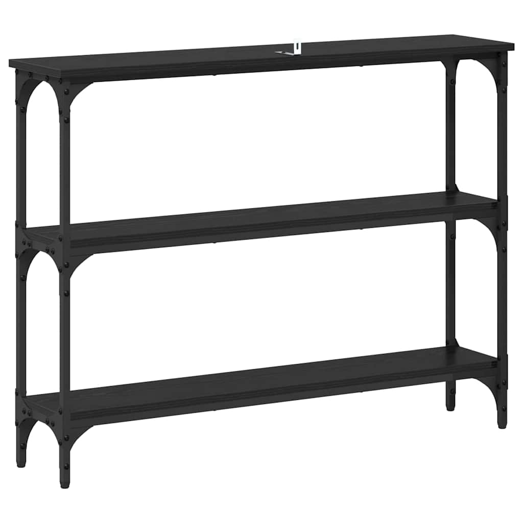 Masă de consolă Stejar negru 100 x 22.5 x 75 cm Lemn compozit GartenMobel Dekor