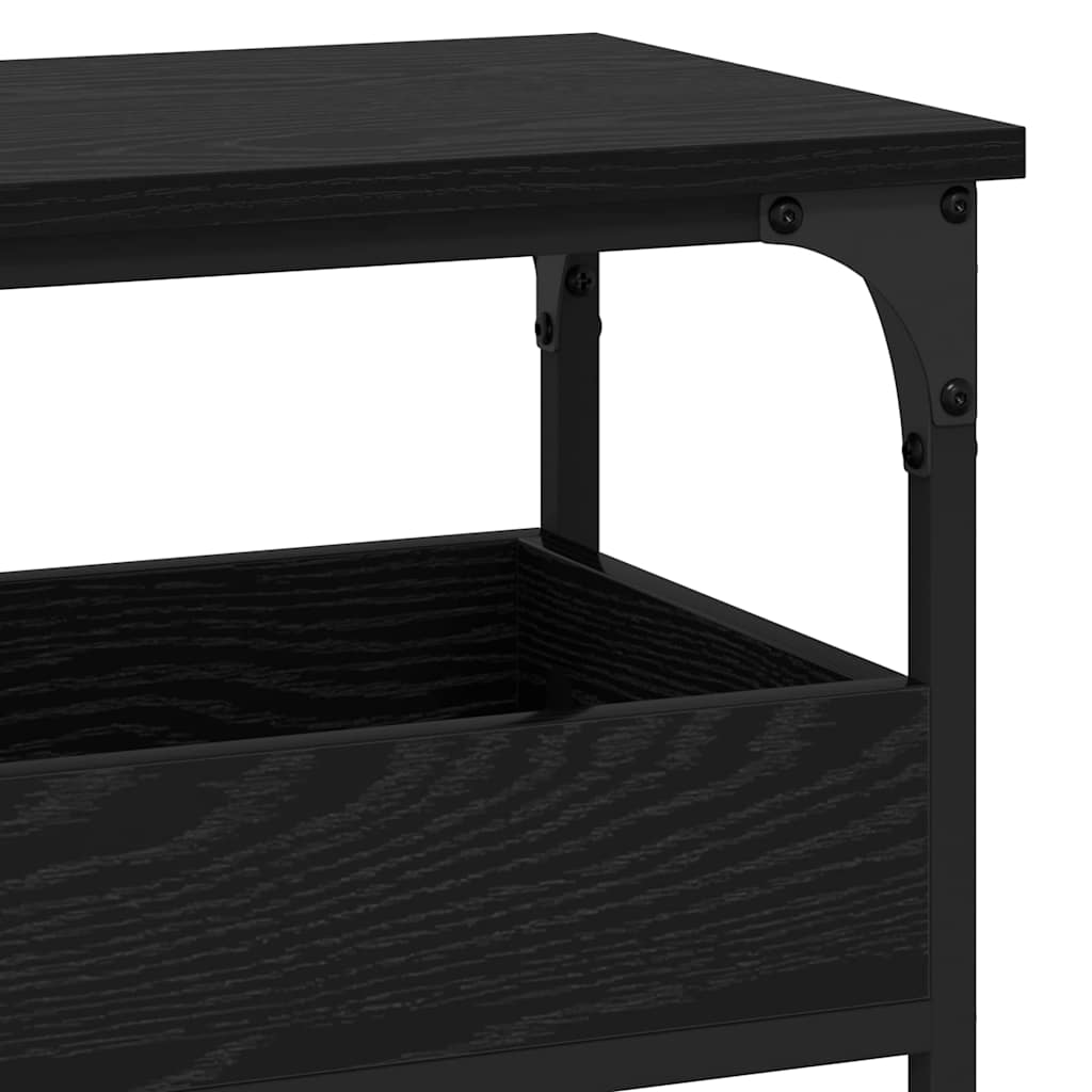 Masă de consolă Stejar negru 100 x 29 x 75 cm Lemn compozit GartenMobel Dekor