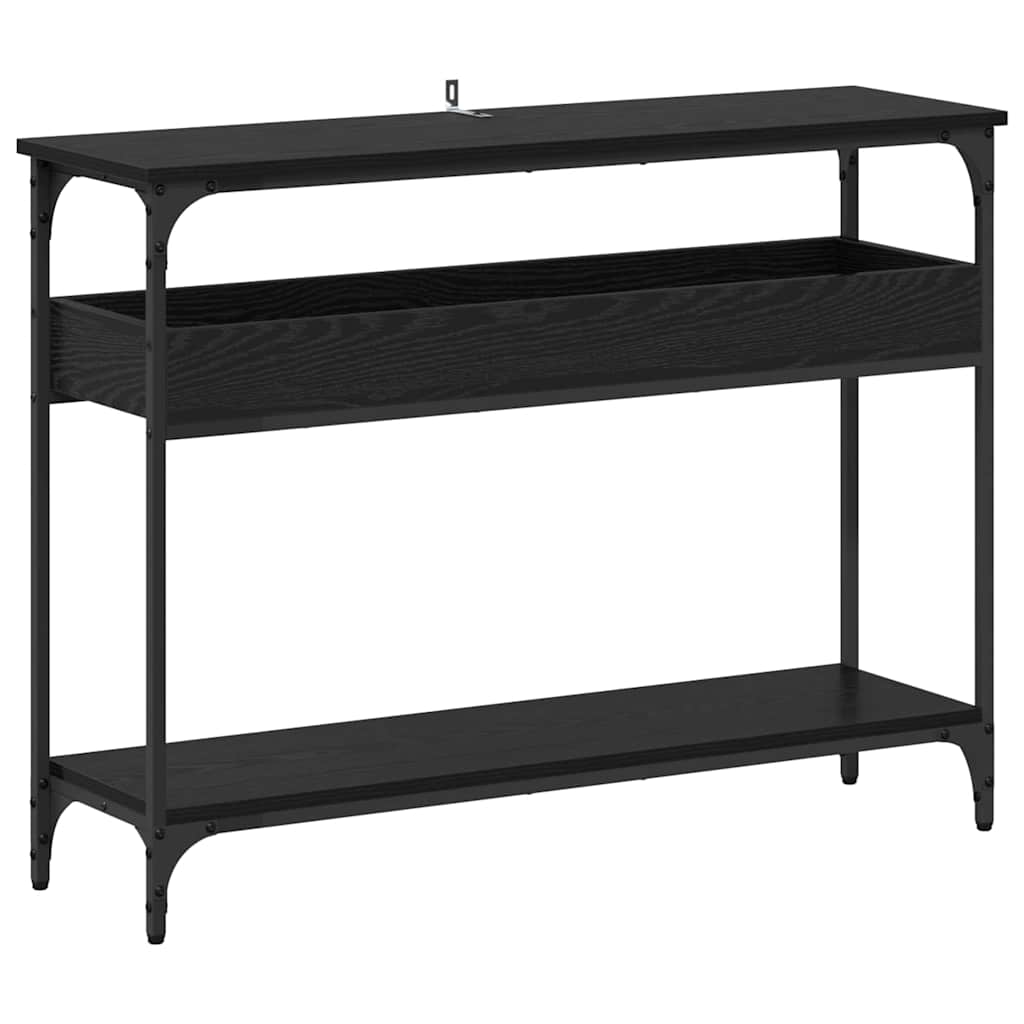 Masă de consolă Stejar negru 100 x 29 x 75 cm Lemn compozit GartenMobel Dekor