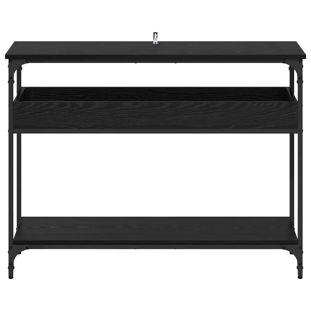 Masă de consolă Stejar negru 100 x 29 x 75 cm Lemn compozit GartenMobel Dekor