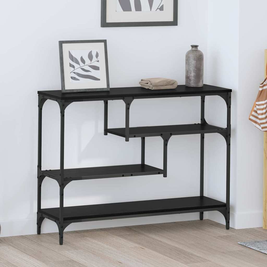 Masă de consolă Stejar negru 100 x 30 x 75 cm Lemn compozit GartenMobel Dekor