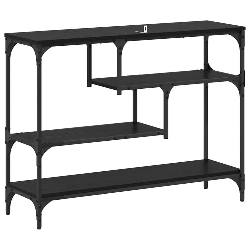 Masă de consolă Stejar negru 100 x 30 x 75 cm Lemn compozit GartenMobel Dekor