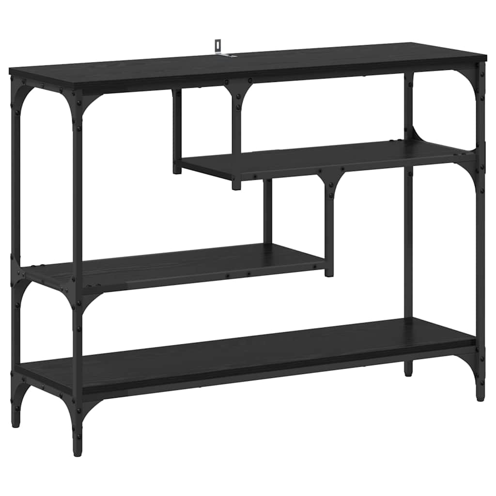 Masă de consolă Stejar negru 100 x 30 x 75 cm Lemn compozit GartenMobel Dekor