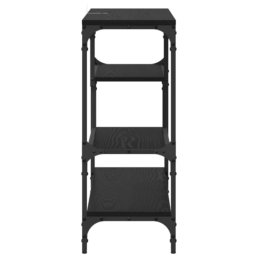 Masă de consolă Stejar negru 100 x 30 x 75 cm Lemn compozit GartenMobel Dekor