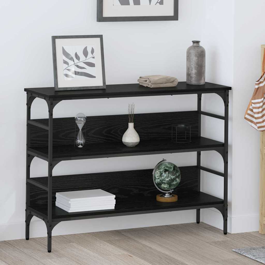 Masă de consolă Stejar negru 100 x 32 x 75 cm Lemn compozit GartenMobel Dekor