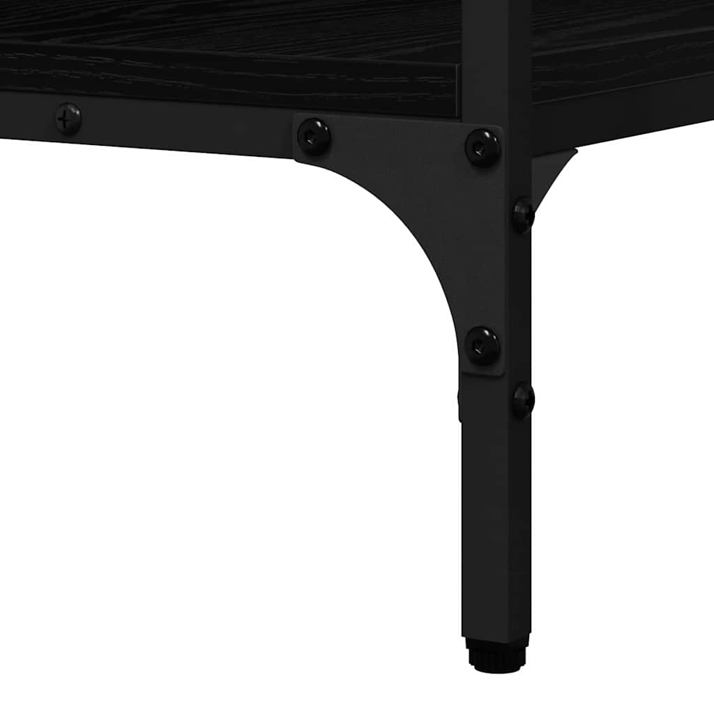 Masă de consolă Stejar negru 100 x 32 x 75 cm Lemn compozit GartenMobel Dekor