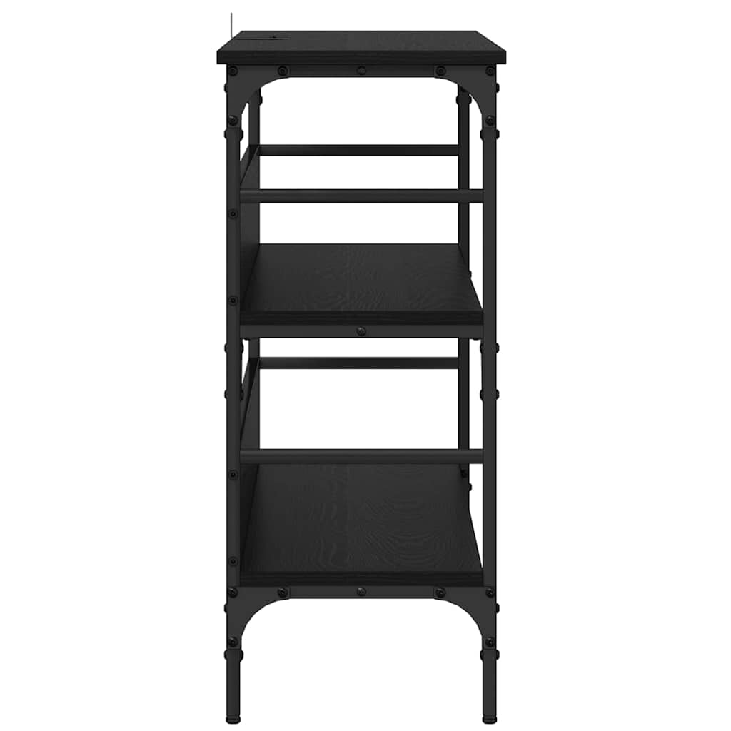 Masă de consolă Stejar negru 100 x 32 x 75 cm Lemn compozit GartenMobel Dekor