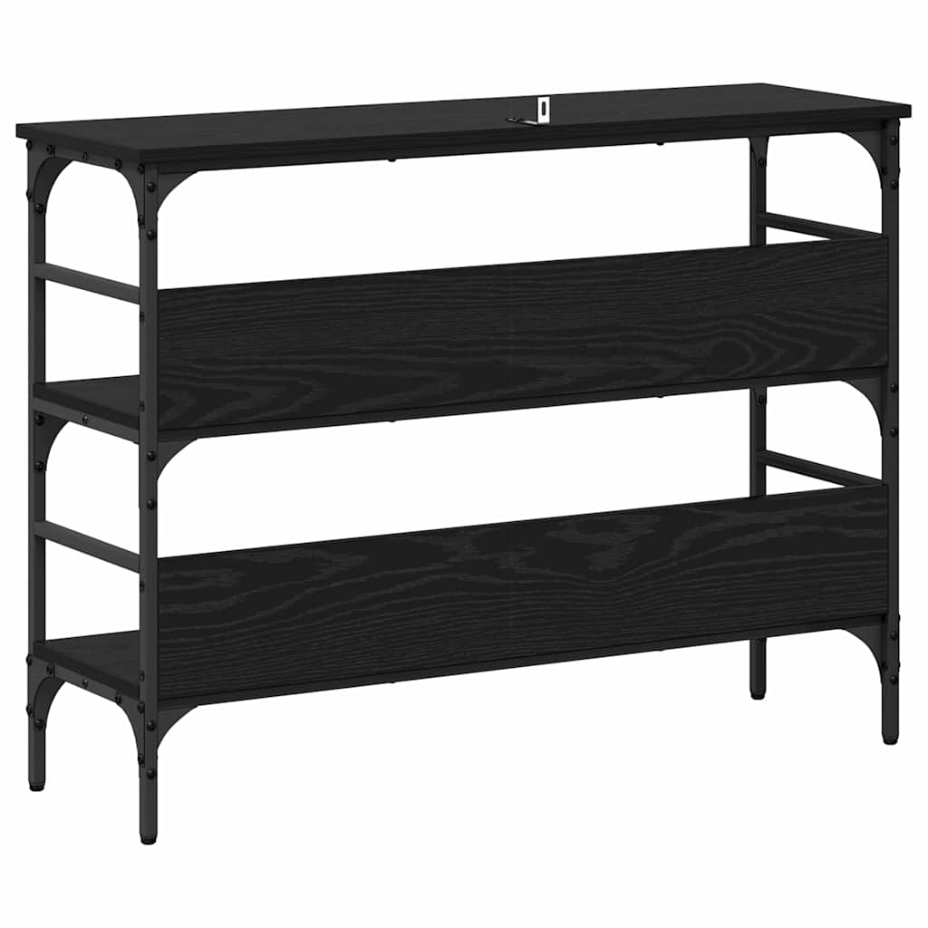 Masă de consolă Stejar negru 100 x 32 x 75 cm Lemn compozit GartenMobel Dekor