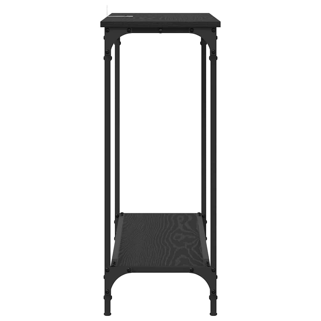 Masă de consolă Stejar negru 101 x 30.5 x 75 cm Lemn compozit GartenMobel Dekor