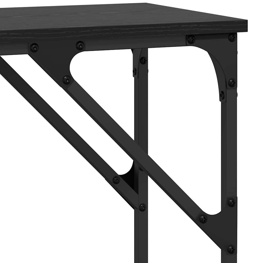 Masă de consolă Stejar negru 140 x 29 x 75 cm Lemn compozit GartenMobel Dekor