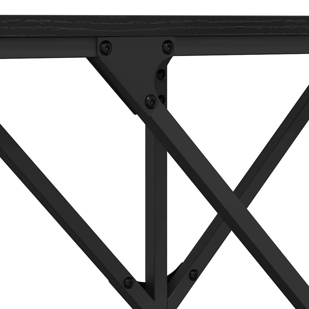 Masă de consolă Stejar negru 140 x 29 x 75 cm Lemn compozit GartenMobel Dekor