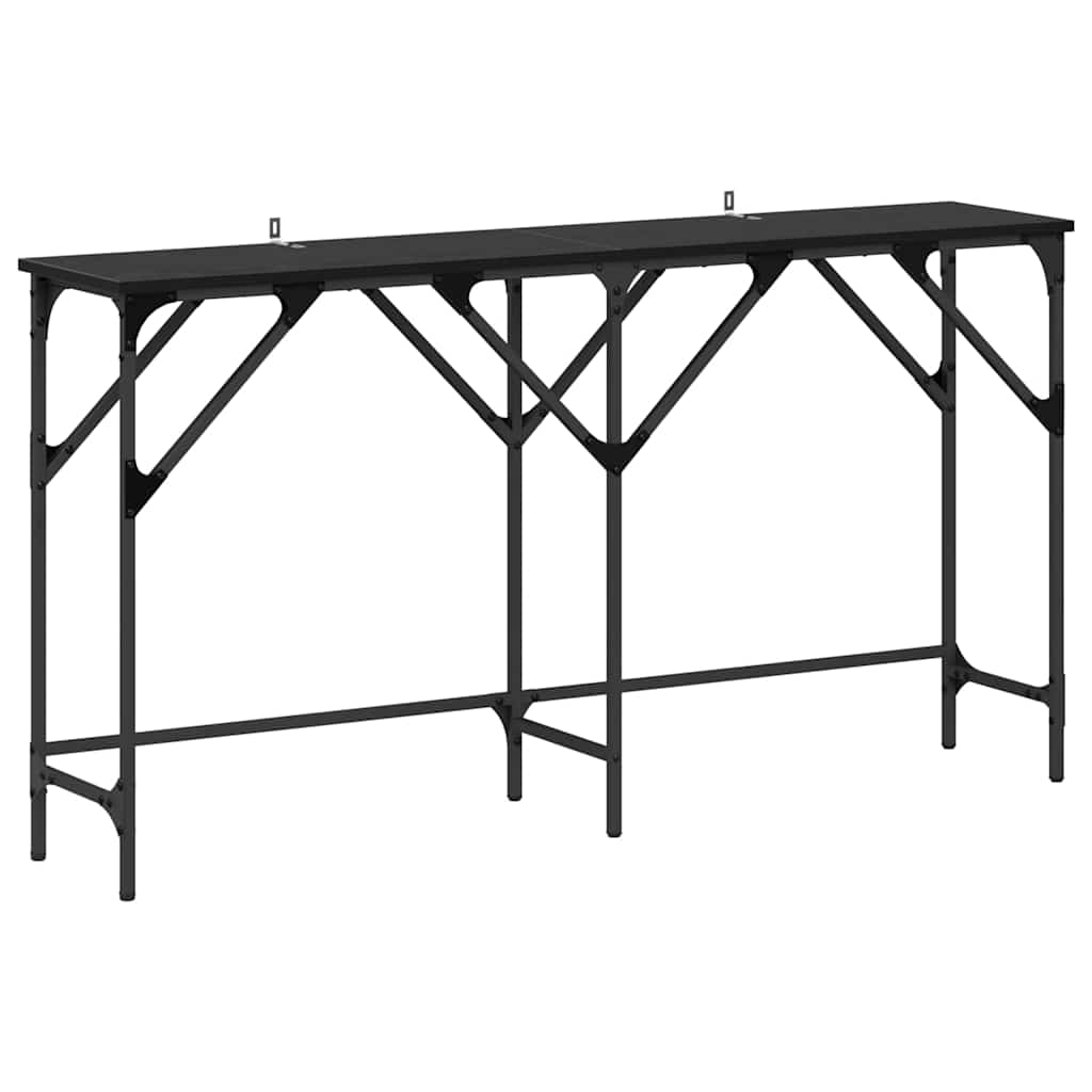 Masă de consolă Stejar negru 140 x 29 x 75 cm Lemn compozit GartenMobel Dekor