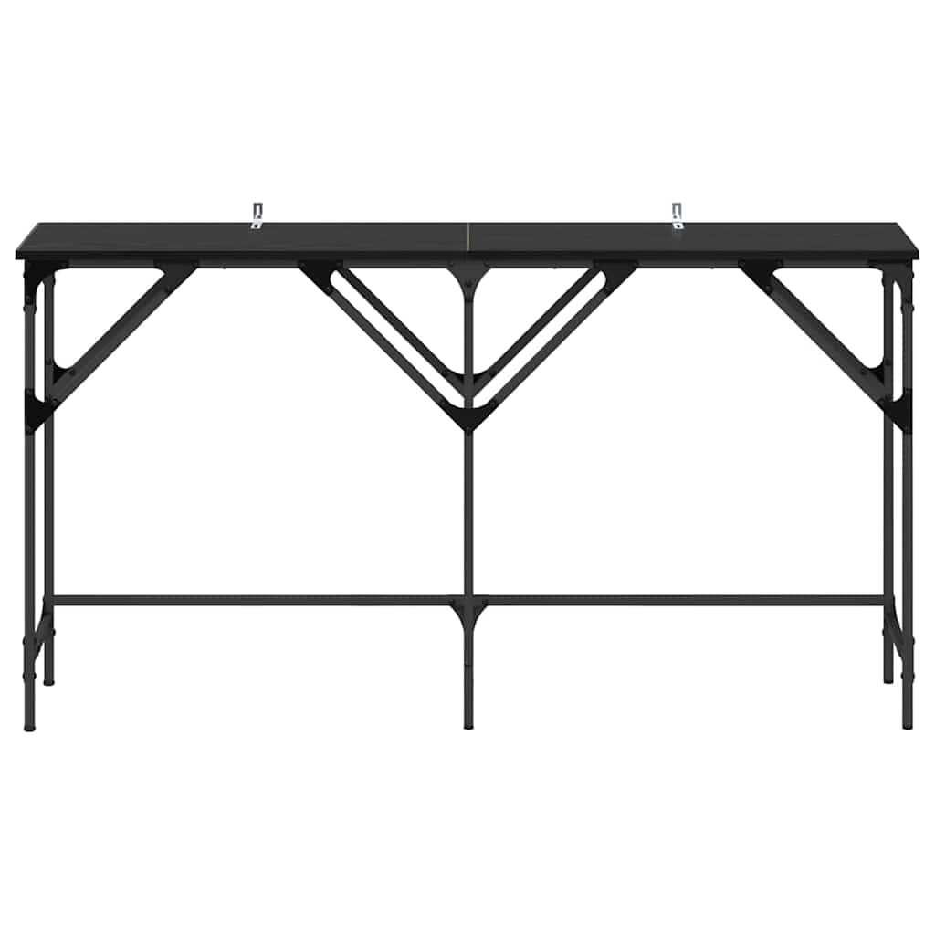 Masă de consolă Stejar negru 140 x 29 x 75 cm Lemn compozit GartenMobel Dekor