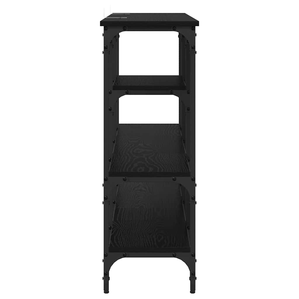 Masă de consolă Stejar negru 160 x 29 x 80 cm Lemn compozit GartenMobel Dekor