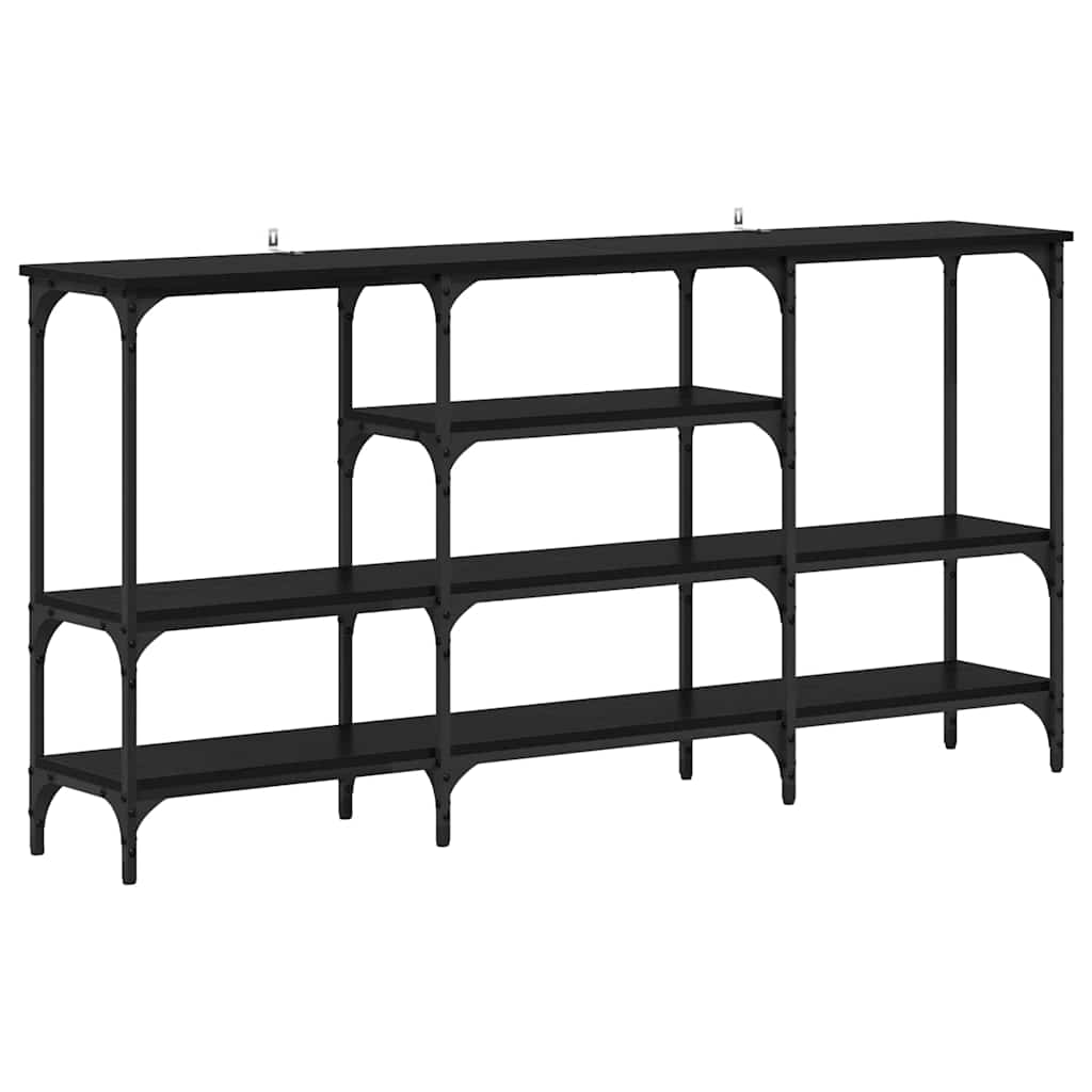 Masă de consolă Stejar negru 160 x 29 x 80 cm Lemn compozit GartenMobel Dekor