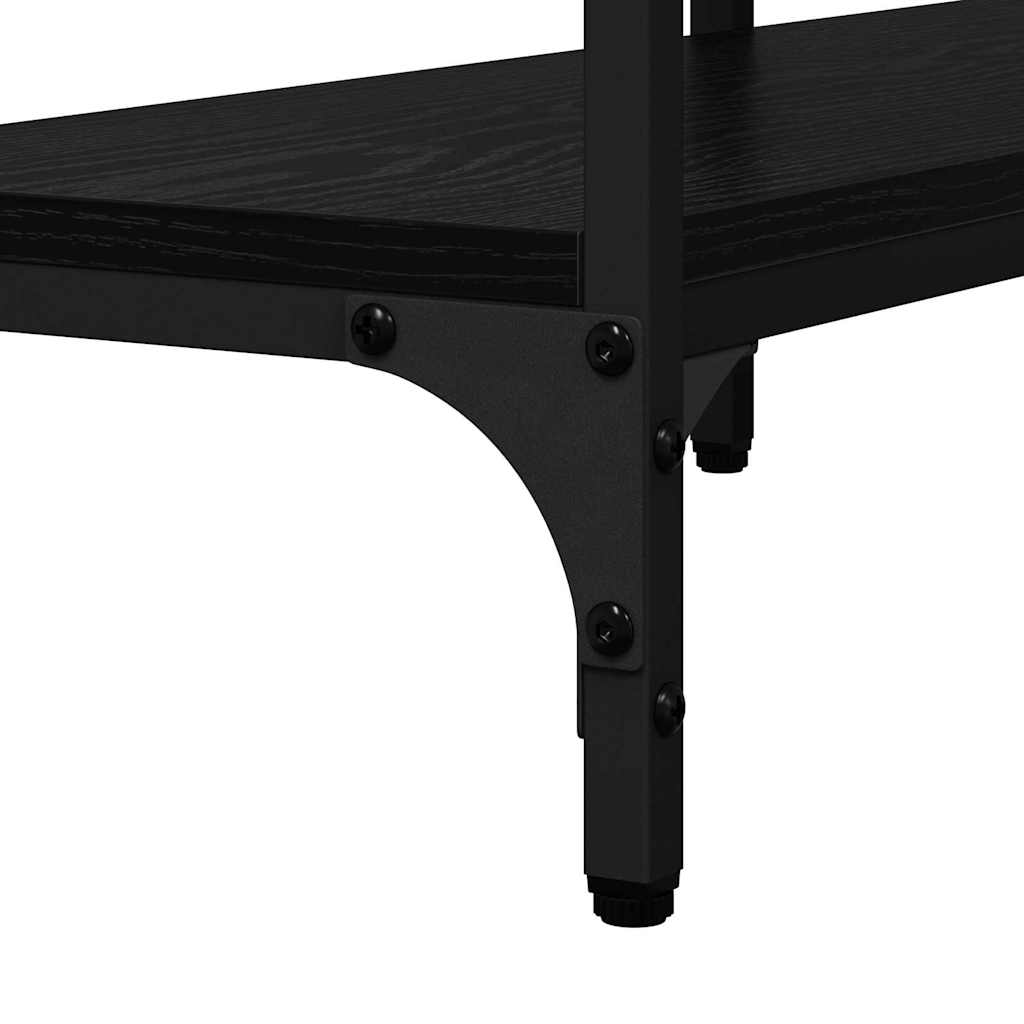 Masă de consolă Stejar negru 160 x 29 x 80 cm Lemn compozit GartenMobel Dekor