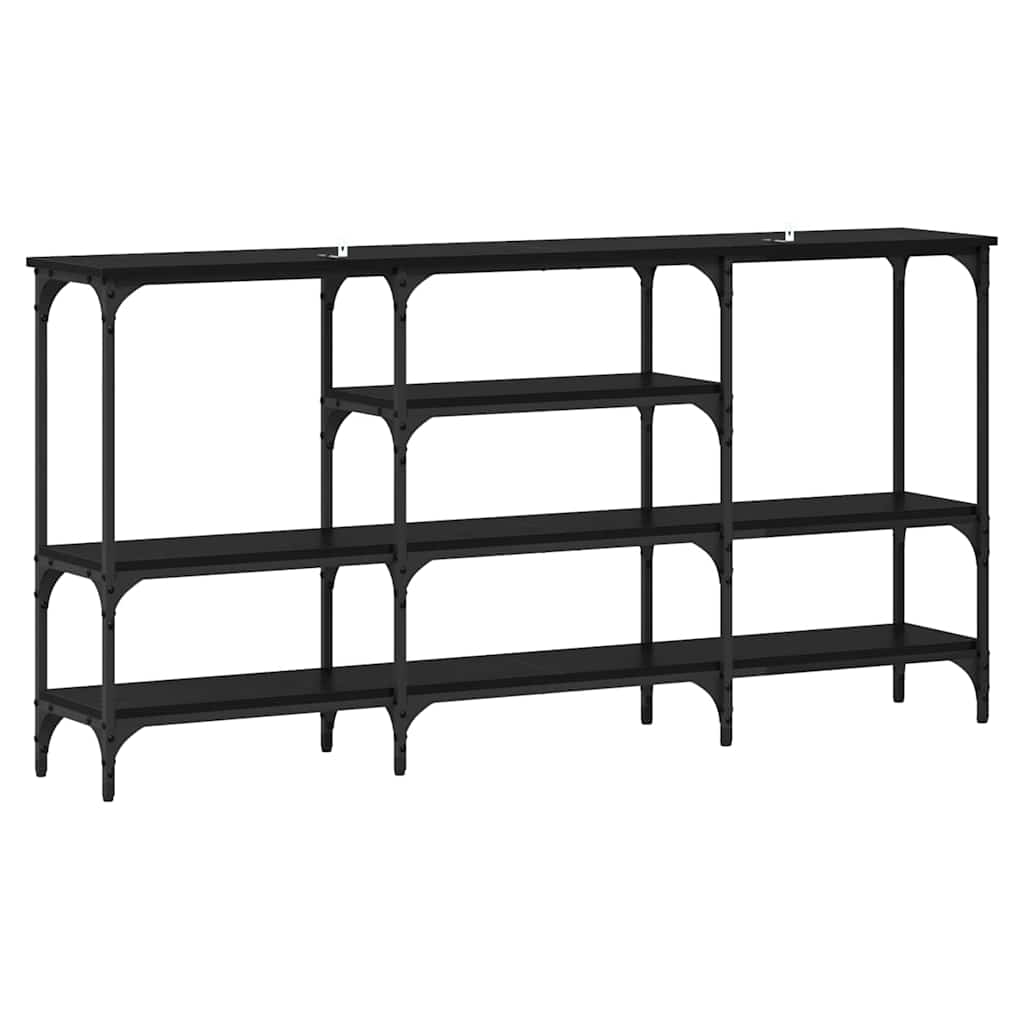 Masă de consolă Stejar negru 160 x 29 x 80 cm Lemn compozit GartenMobel Dekor