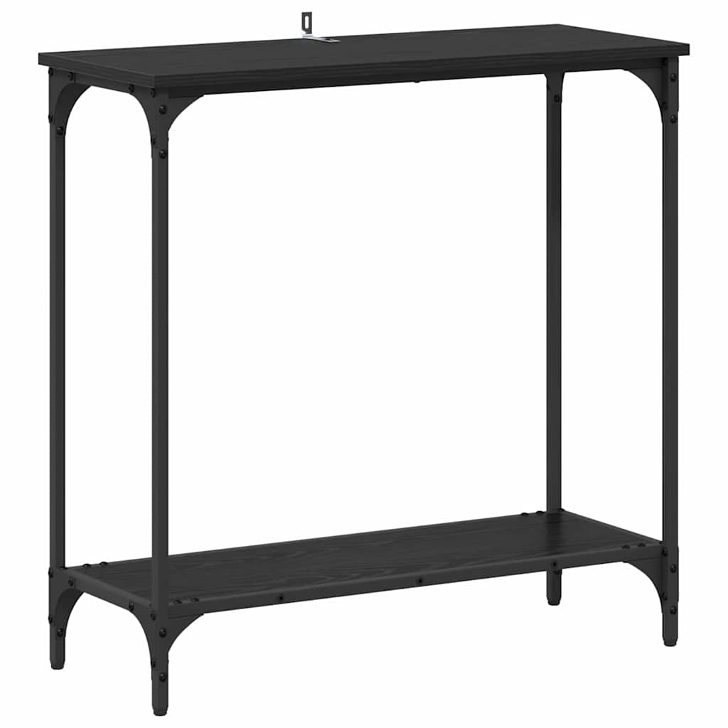 Masă de consolă Stejar negru 75 x 30.5 x 75 cm Lemn compozit GartenMobel Dekor