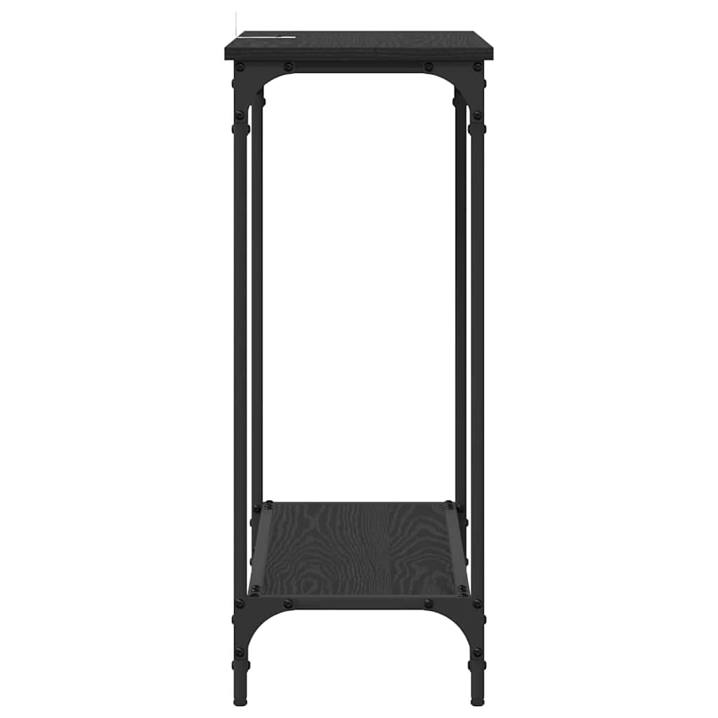 Masă de consolă Stejar negru 75 x 30.5 x 75 cm Lemn compozit GartenMobel Dekor
