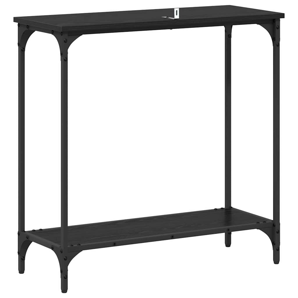Masă de consolă Stejar negru 75 x 30.5 x 75 cm Lemn compozit GartenMobel Dekor