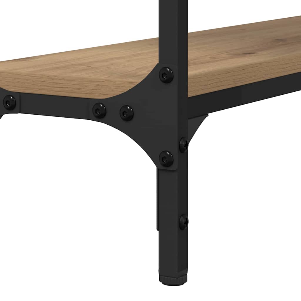 Masă de consolă cu raft stejar artizanal 100 x 22.5 x 75 cm GartenMobel Dekor
