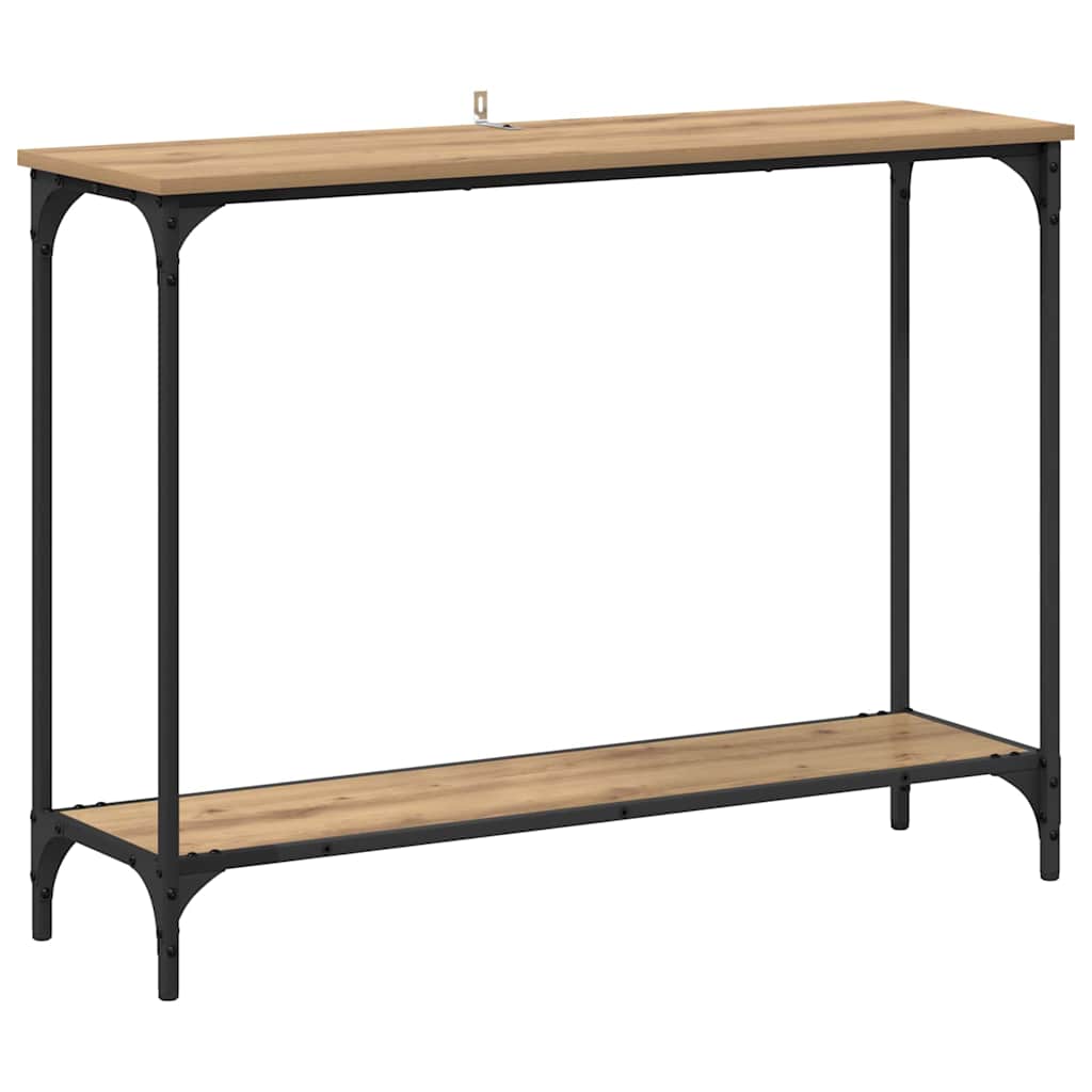 Masă de consolă cu raft stejar artizanal 101 x 30.5 x 75 cm GartenMobel Dekor