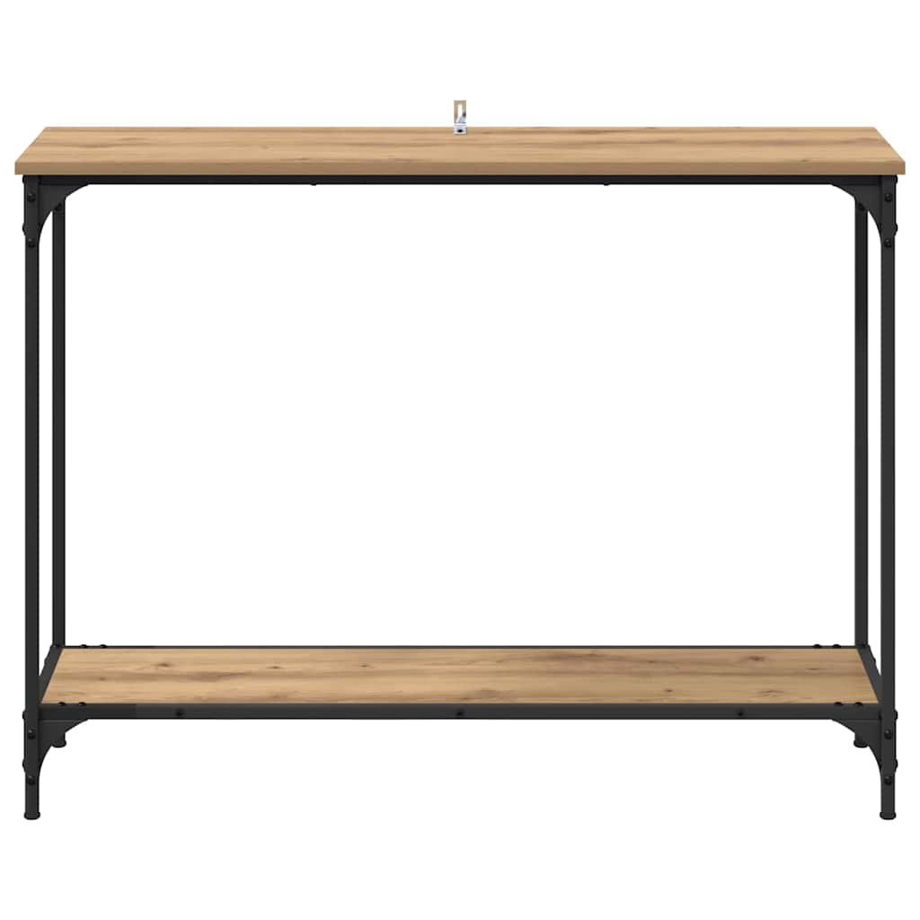 Masă de consolă cu raft stejar artizanal 101 x 30.5 x 75 cm GartenMobel Dekor