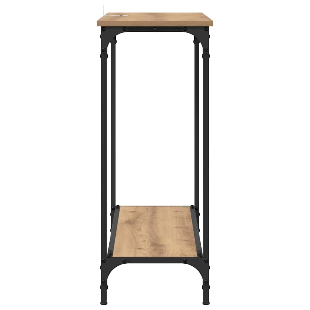 Masă de consolă cu raft stejar artizanal 101 x 30.5 x 75 cm GartenMobel Dekor