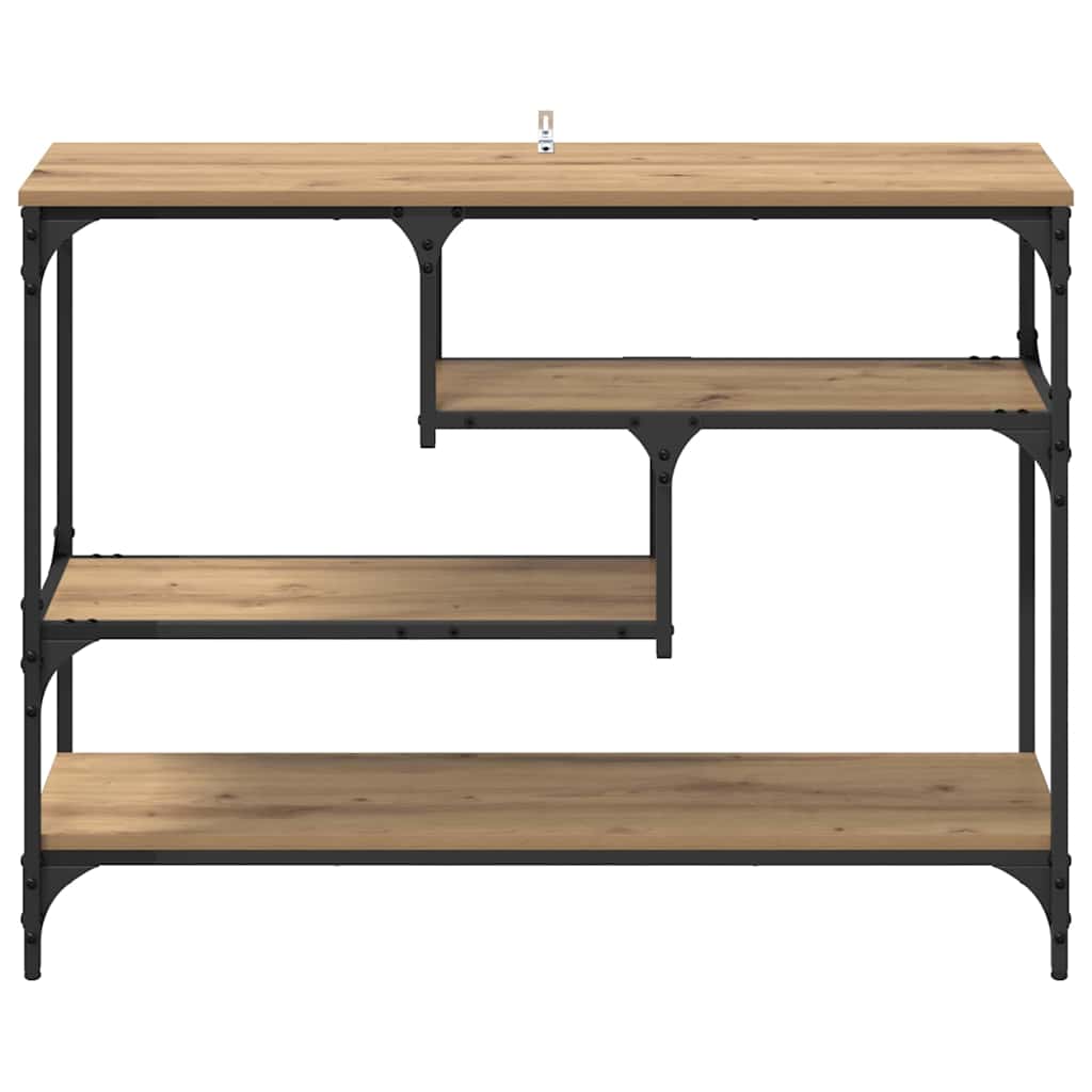 Masă de consolă stejar artizanal 100 x 30 x 75 cm Lemn compozit GartenMobel Dekor