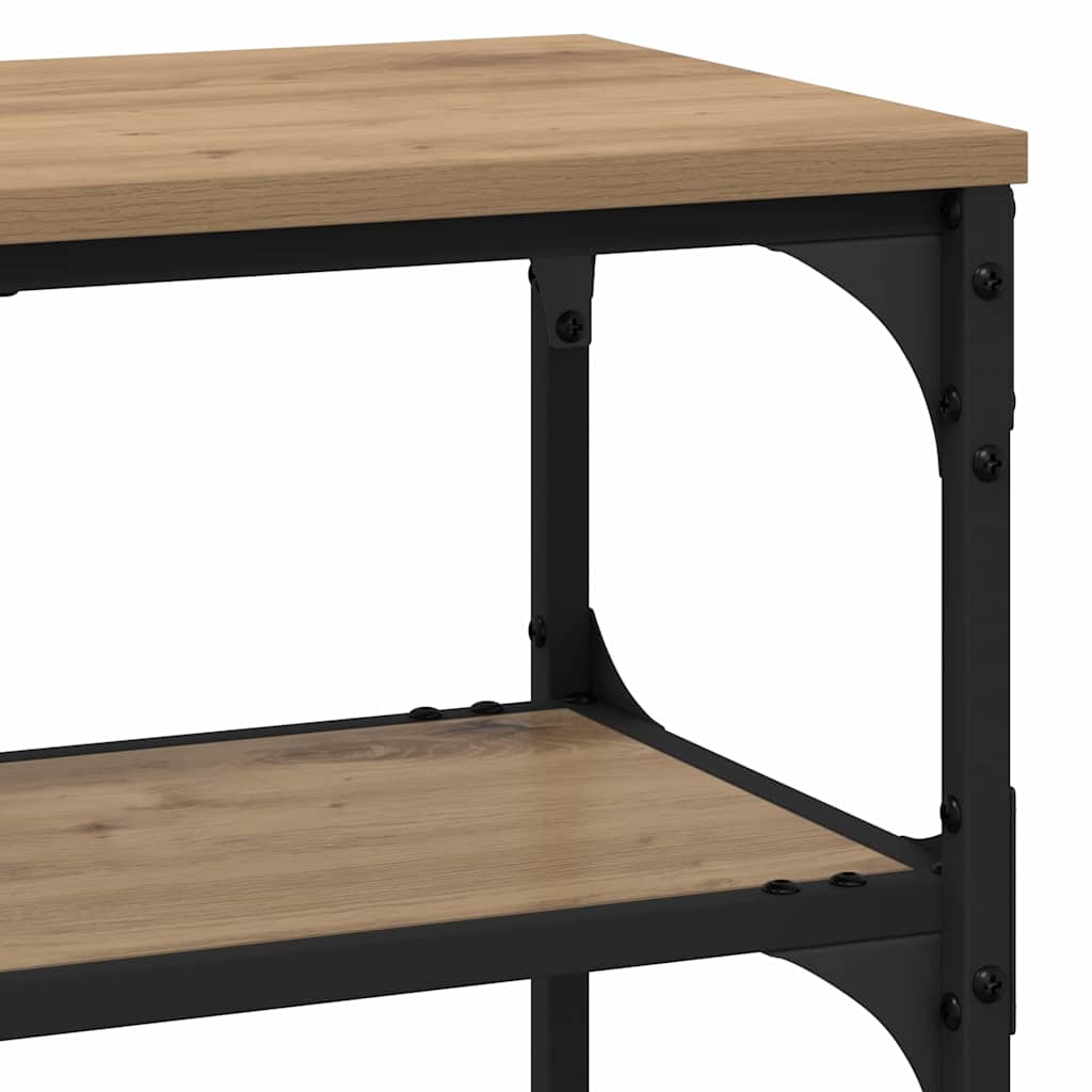 Masă de consolă stejar artizanal 100 x 30 x 75 cm Lemn compozit GartenMobel Dekor