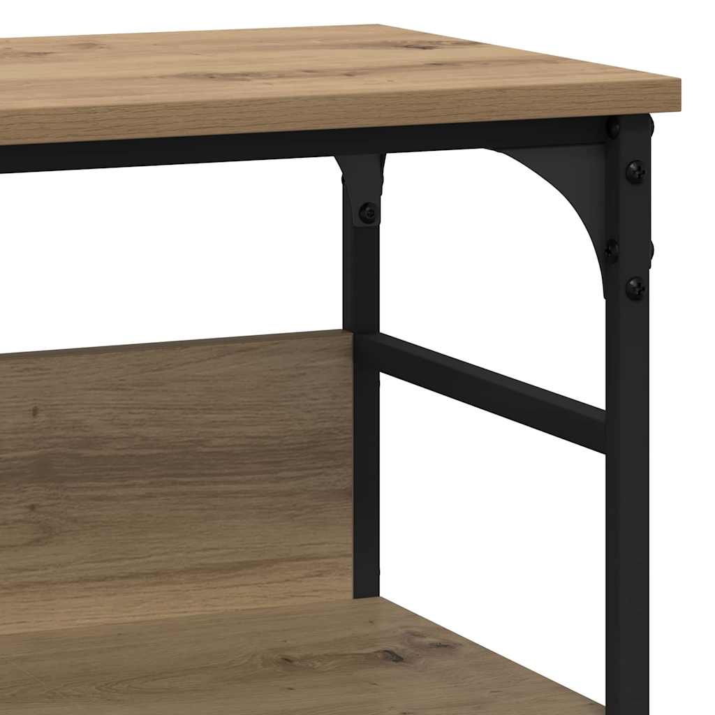 Masă de consolă stejar artizanal 100 x 32 x 75 cm Lemn compozit GartenMobel Dekor