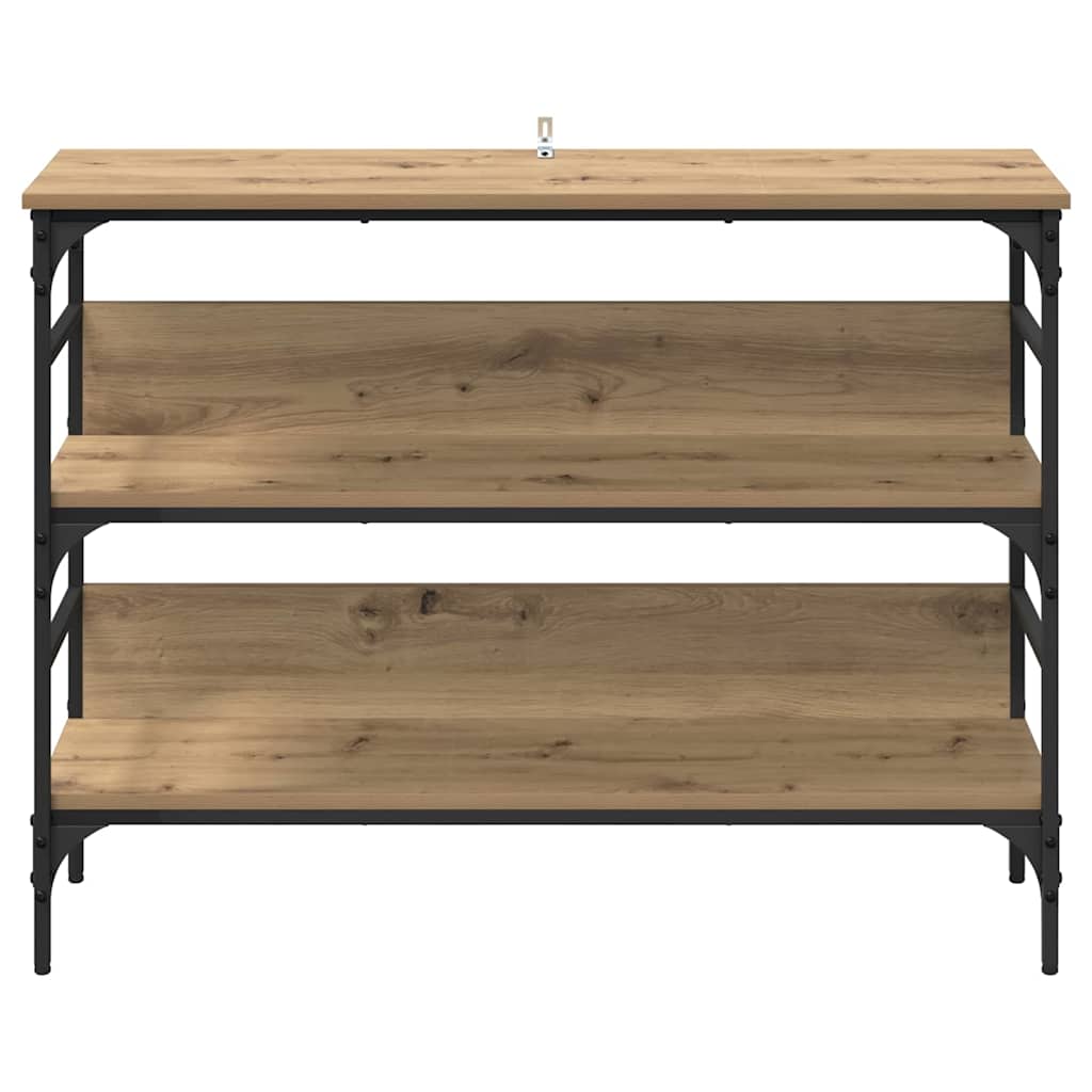 Masă de consolă stejar artizanal 100 x 32 x 75 cm Lemn compozit GartenMobel Dekor