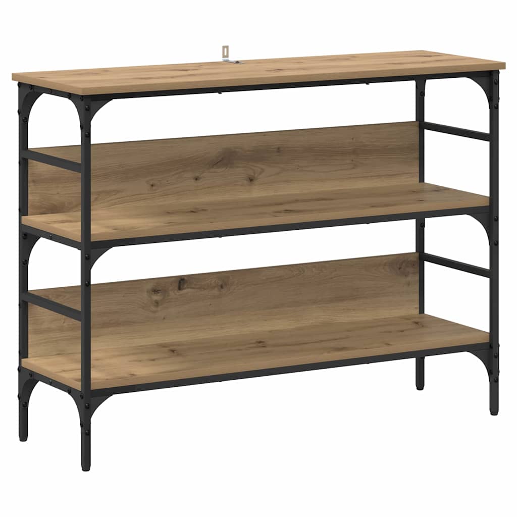 Masă de consolă stejar artizanal 100 x 32 x 75 cm Lemn compozit GartenMobel Dekor