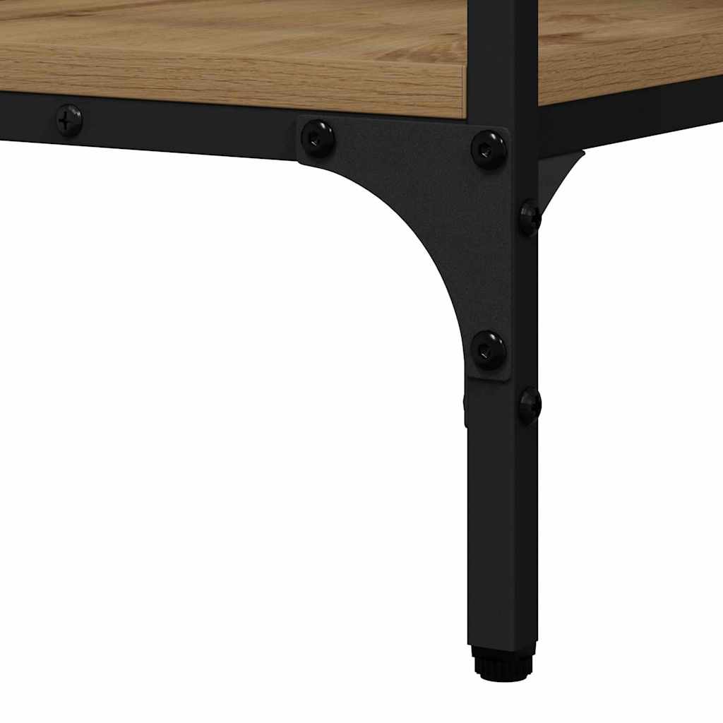 Masă de consolă stejar artizanal 100 x 32 x 75 cm Lemn compozit GartenMobel Dekor